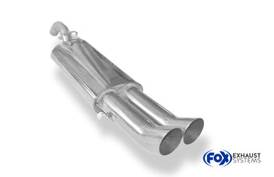 Fox Sportuitlaat VW Golf MK2 Type 19E Achterdemper - 2x76 Type 18