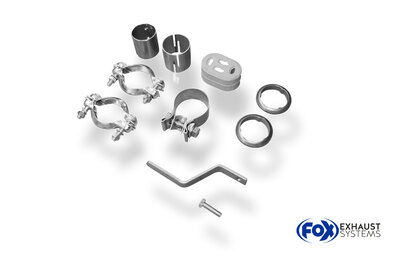 Fox Sportuitlaat VW Golf MK3/Golf MK3 Cabriolet Achterdemper Rechts/Links Uitlaat - 2x76 Type 13 Rechts/Links