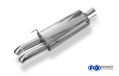 Fox Sportuitlaat VW Golf MK4 Cabriolet Achterdemper - 2x63 Type 28