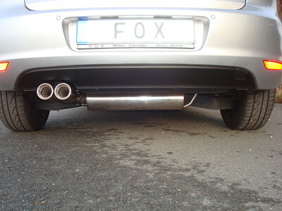 Fox Sportuitlaat VW Golf MK6 achterdemper, enkelzijdig - 2x80 Type 13