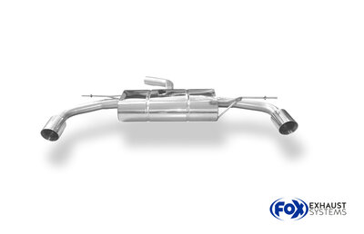 Fox Sportuitlaat VW Golf MK6 - Achterdemper in GTI-look rechts/links - 1x90 Type 25 rechts/links GTI-look - Past op de originele Golf MK6 GTI-bumper