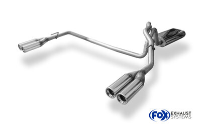 Fox Sportuitlaat Jeep Grand Cherokee Type WJ/WG Achterdemper Rechts/Links Uitlaat - 2x80 Type 13 Rechts/Links