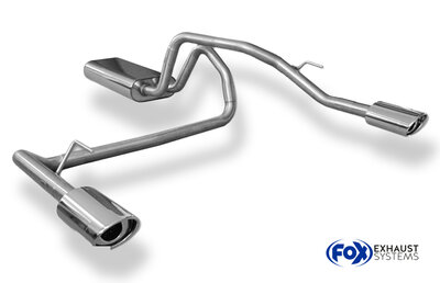 Fox Sportuitlaat Jeep Grand Cherokee Type WJ/WG Achterdemper Rechts/Links Uitlaat - 115x85 Type 33 Rechts/Links