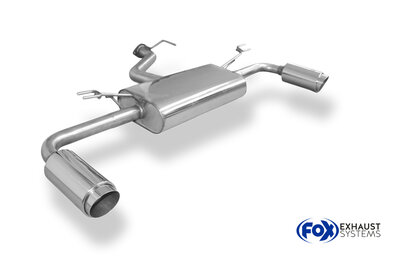 Fox Sportuitlaat Hyundai i30 Turbo achterdemper, dwarsuitlaat rechts/links - 1x100 type 27 rechts/links
