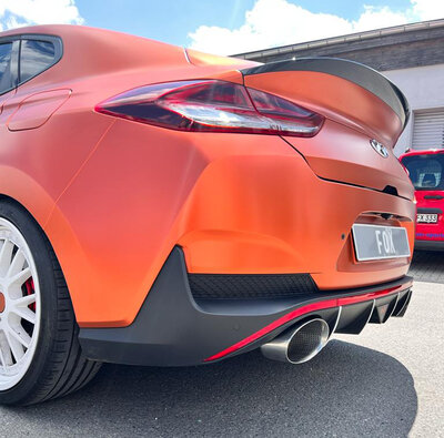 Fox Sportuitlaat Hyundai i30N Fastback Facelift uitlaatpijpen compatibel met de originele achterdemper - 160x130 Type 38 rechts/links