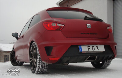 Fox Sportuitlaat Seat Ibiza 6J - Cupra achterdemper - 1x55 Type 10 (niet zichtbaar)