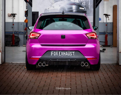 Fox Sportuitlaat Seat Ibiza 5 - KJ achterdemper zonder uitlaatklep, rechter/linker uitlaat - 2x76 type 25 rechts/links