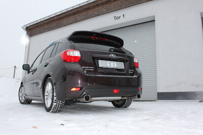 Fox Sportuitlaat Subaru Impreza GP 4x4 achterdemper, dwarsuitgang rechts/links - 1x100 type 12 rechts/links