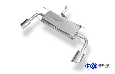 Fox Sportuitlaat Subaru Impreza GP 4x4 dwarsgeplaatste achterdemper, rechter/linker uitlaat - 115x85 type 38 rechts/links