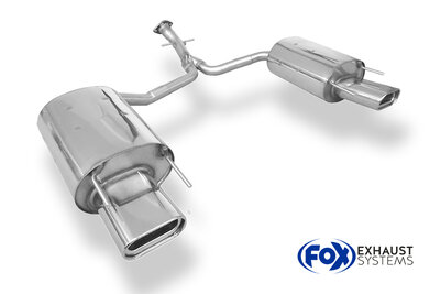 Fox Sportuitlaat Lexus IS-II achterdemper rechts/links - 160x80 type 53 rechts/links - past op de originele bumper