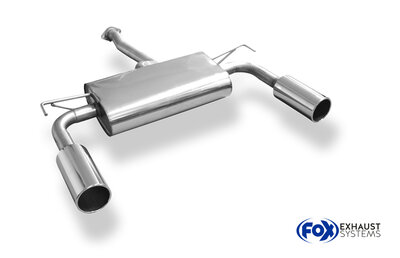 Fox Sportuitlaat Hyundai ix35 achterdemper, rechter/linker uitgang - 1x100 Type 12 rechts/links