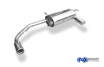 Fox Sportuitlaat Suzuki Jimny - 1.3l 59kW Achterdemper, rechter/linker uitlaat - 1x80 Type 13 rechts/links