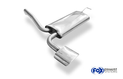 Fox Sportuitlaat Ford Ka achterdemper - 150x70 Type 53