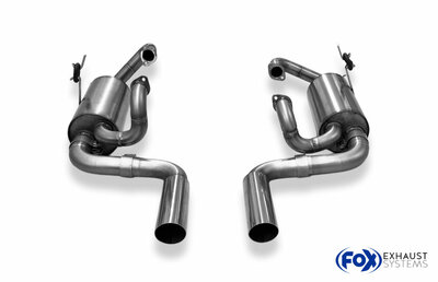 Fox Sportuitlaat VW Beetle achterdemper rechts/links - 2x70 type 14 midden