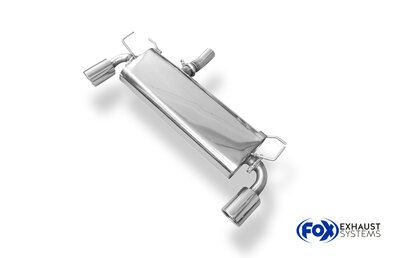 Fox Sportuitlaat Renault Koleos Diesel Achterdemper dwarsuitgang rechts/links - 1x100 Type 17 rechts/links