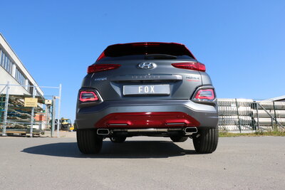 Fox Sportuitlaat Hyundai Kona 2WD Ironman achterdemper, rechter/linker uitlaat - 145x65 Type 59 rechts/links
