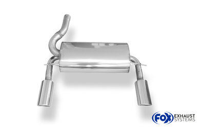 Fox Sportuitlaat Ford Kuga 2 - 4x4 Achterdemper rechts/links uitlaat - 1x100 Type 17 rechts/links