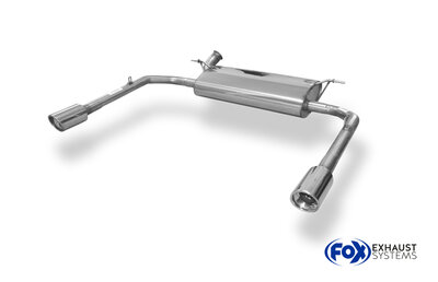 Fox Sportuitlaat Renault Laguna III Grandtour achterdemper, rechter/linker uitlaat - 1x90 Type 17 rechts/links