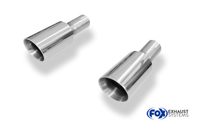 Fox Sportuitlaat Set uitlaatpijpen voor Renault Laguna III Coup&eacute;, geschikt voor de originele achterdemper - 1x90 type 25 rechts/links