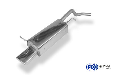 Fox Sportuitlaat Achterdemper Seat Leon Type 1M - 135x80 Type 53