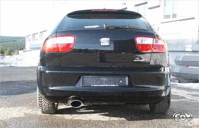 Fox Sportuitlaat Achterdemper Seat Leon Cupra R Type 1M &Oslash;70 - 140x90 Type 44