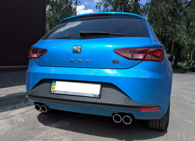 Fox Sportuitlaat Seat Leon 5F - Onafhankelijke wielophanging, achterdemper, uitlaat rechts/links - 2x80 Type 16 links/rechts
