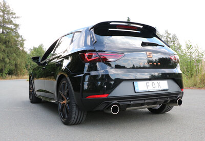 Fox Sportuitlaat Achterdemper Seat Leon 5F Cupra R, rechter/linker uitlaat - 1x100 Type 12 rechts/links