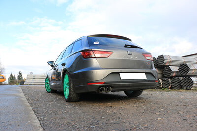 Fox Sportuitlaat Seat Leon 5F ST - Onafhankelijke wielophanging, achterdemper - 2x90 Type 25