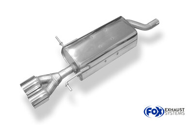 Fox Sportuitlaat Dacia Logan Sedan Benzine Achterdemper Enkelzijdig - 2x80 Type 13