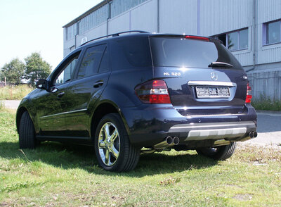 Fox Sportuitlaat Mercedes M-Klasse Type W164 Achterdemper Rechts/Links - 2x76 Type 10 Rechts/Links