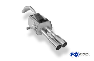 Fox Sportuitlaat Renault Megane III Hatchback/Coupe achterdemper - 2x80 type 12