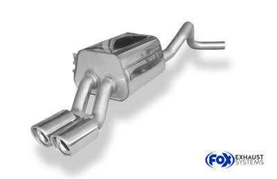 Fox Sportuitlaat Renault Megane III Hatchback/Coupe achterdemper - 2x80 type 17