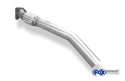 Fox Sportuitlaat Verbindingspijp voor Renault Megane III Coup&eacute; met flexibel stuk en flens