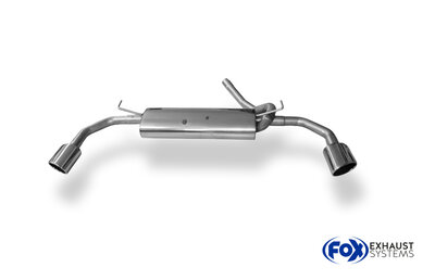 Fox Sportuitlaat Opel Mokka 4x4 &amp; 4x2 Achterdemper Rechts/Links - 115x85 Type 38 Rechts/Links
