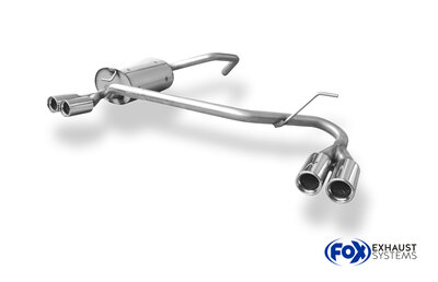 Fox Sportuitlaat Ford Mondeo Turnier Type BWY Achterdemper Rechts/Links Uitlaat - 2x76 Type 13 Rechts/Links