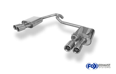 Fox Sportuitlaat Achterdemper Ford Mondeo 4 Hatchback Rechts/Links - 2x80 Type 13 Rechts/Rechts