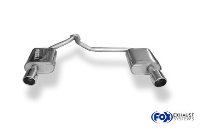 Fox Sportuitlaat Achterdemper Ford Mondeo 4 Hatchback Rechts/Links - 1x100 Type 16 Rechts/Links