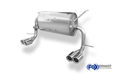 Fox Sportuitlaat Toyota MR2 Type W3 achterdemper, dwarsuitlaat rechts/links - 2x76 Type 13 rechts/links