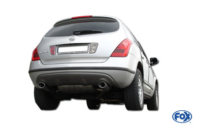 Fox Sportuitlaat Nissan Murano Z50 achterdemper, rechter/linker uitlaat - 140x90 type 32 rechts/links