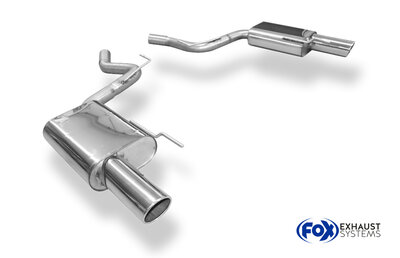 Fox Sportuitlaat Ford Mustang Coup&eacute; &amp; Cabriolet - Achterdemper 4-cilinder rechts/links - 1x100 type 16 rechts/links