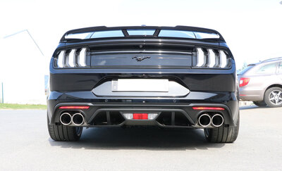 Fox Sportuitlaat Ford Mustang VI Facelift Coup&eacute; &amp; Cabriolet - 8-cilinder achterdemper rechts/links met uitlaatkleppen - 2x100 Type 16 rechts/links
