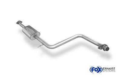 Fox Sportuitlaat Mazda MX3 Type EC voordemper met tulpvormige en flensvormige aansluiting