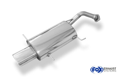 Fox Sportuitlaat Mazda MX3 Type EC achterdemper met tulpvormige uitlaatpijp en flens - 135x80 Type 53