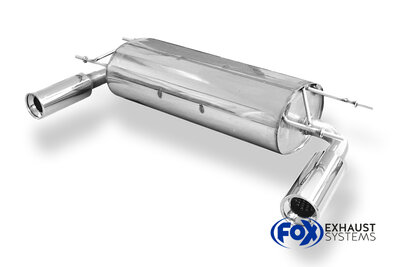 Fox Sportuitlaat Mazda MX5 Type NC Achterdemper Rechts/Links Uitlaat - 1x90 Type 13 Rechts/Links - Subtiel sportief geluid met EG-typegoedkeuring