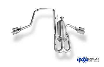Fox Sportuitlaat Nissan Navara D40 - 3.0l dCi Achterdemper zijpijp, uitgang rechts en links op het voertuig - 2x90 Type 16 rechts/links