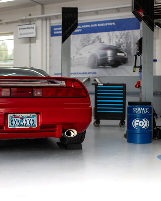 Fox Sportuitlaat Honda NSX I/ Acura NSX I Coup&eacute; achterdemper, dwarsuitgang rechts/links - 140x90 type 32 rechts/links