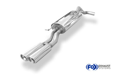 Fox Sportuitlaat Skoda Octavia RS Type 1U Achterdemper &Oslash;63,5 mm - 2x80 Type 17