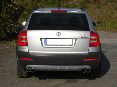Fox Sportuitlaat Skoda Octavia Type 1Z 4x4 + Scout achterdemper rechts/links - 2x70 Type 12 rechts/links