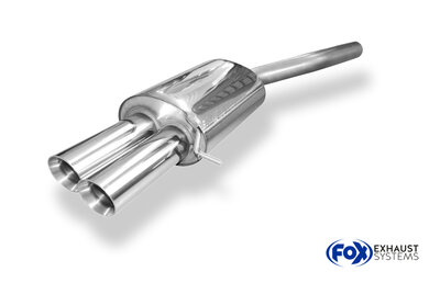 Fox Sportuitlaat Skoda Octavia Type 1Z RS incl. facelift achterdemper, enkelzijdig - 2x80 Type 25