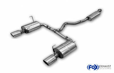 Fox Sportuitlaat Subaru Outback BT achterdemper rechts/links en voordemper - uitlaatpijpen 140x90 type 44 rechts/links